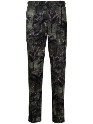 Pantalones con estampado con estampado tropical Pt01 verde