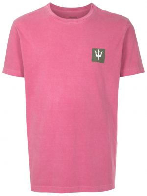 Koszulka bawełniana z nadrukiem Osklen różowa