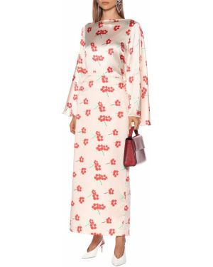 Bluză de mătase cu model floral Bernadette bej