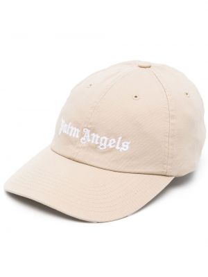 Cappello con visiera ricamato ricamato di cotone Palm Angels