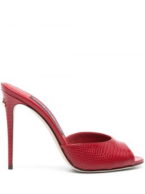Slip-on кожени сандали Dolce & Gabbana