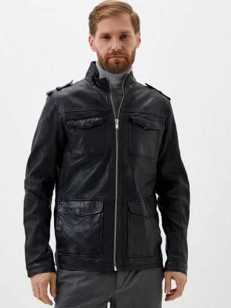 Кожаная куртка Jorg Weber черная