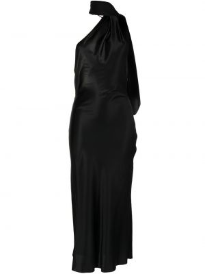 Асиметрична вечерна рокля Materiel черно