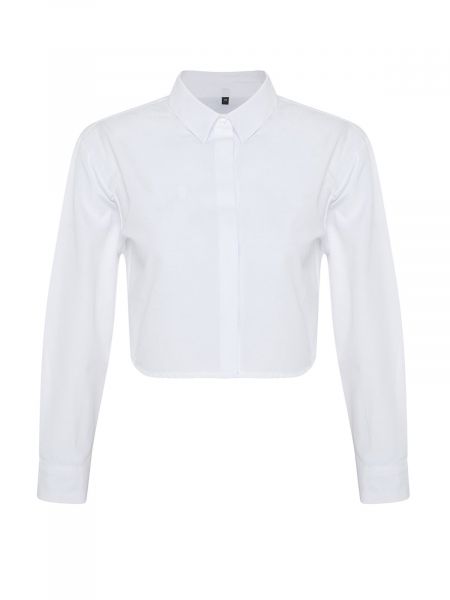 Pīts lina krekls Trendyol balts