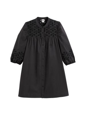 Mini vestido con bordado La Redoute Collections negro