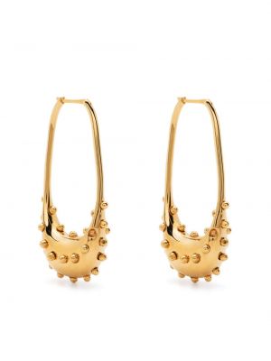 Boucles d'oreilles avec perles à imprimé à boucle Aeyde doré
