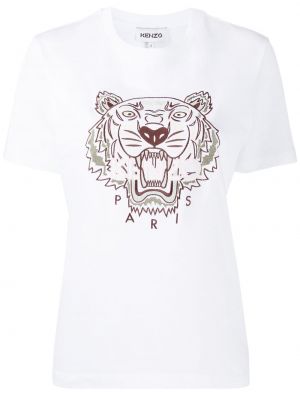 Тениска бродирана с тигров принт Kenzo