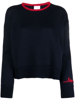 Dzianinowy haftowany sweter Merci