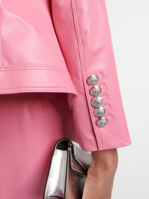Kožna jakna od umjetne kože Veronica Beard ružičasta
