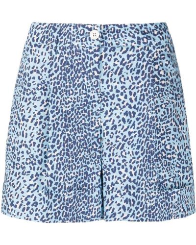 Leopard trykt shorts P.a.r.o.s.h. blå