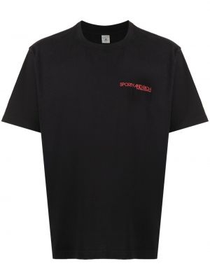 T-shirt z nadrukiem z printem Sporty And Rich, сzarny