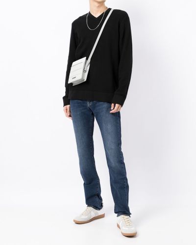Jersey con escote v de tela jersey Armani Exchange negro