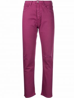 Hög midja skinny fit-jeans Icon Denim lila