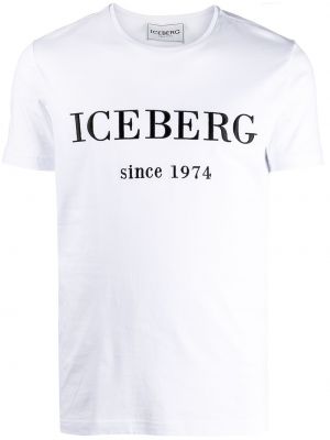 Camiseta con estampado Iceberg blanco