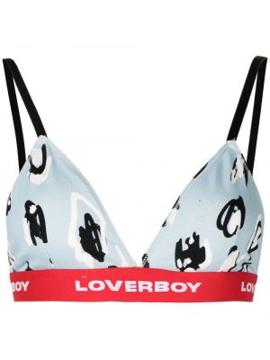 Trykt bralette Charles Jeffrey Loverboy blå