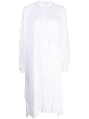 Dlouhé šaty na gombíky Isabel Benenato biela