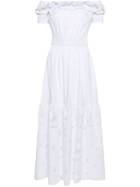 Lepršava haljina s vezom s cvjetnim printom D.exterior bijela