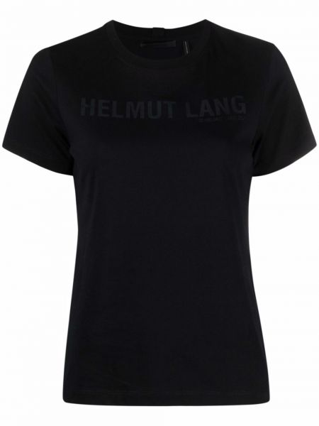 Camiseta con estampado Helmut Lang negro