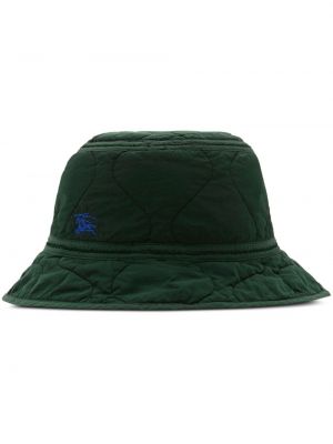 Prošívaný klobouk Burberry zelený