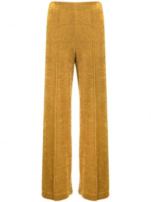 Βελούδινο παντελόνι σε φαρδιά γραμμή Viktor & Rolf κίτρινο