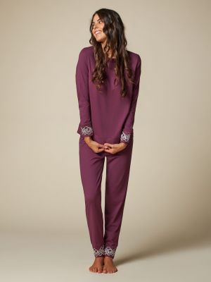 Кружевные брюки Nymos фиолетовые