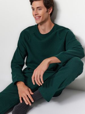 Pijamale tricotate Trendyol verde