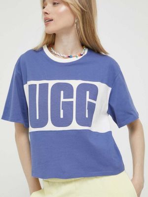Koszulka bawełniana Ugg niebieska