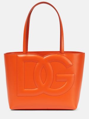 Shopper en cuir Dolce&gabbana orange