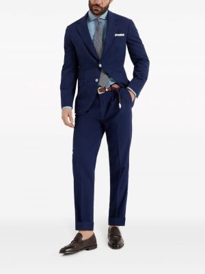 Bavlněné kalhoty Brunello Cucinelli modré