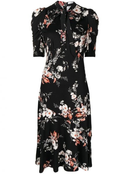 Trykt floral dress Erdem svart