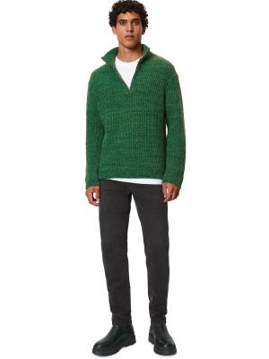 Džemperis ar augstu apkakli Marc O'polo Denim zaļš