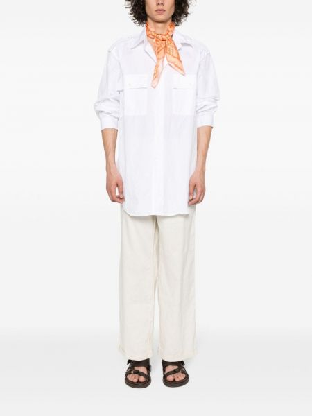 Klasikiniai medvilninė marškiniai Barena balta