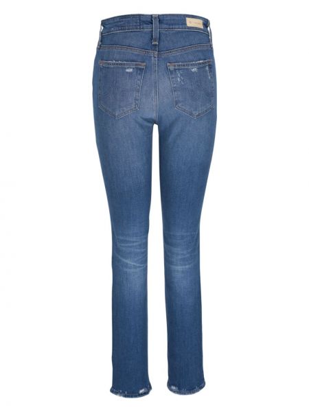 Tikitud kitsa lõikega teksapüksid Ag Jeans sinine