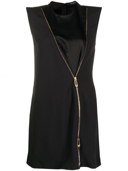 Mini vestido con cremallera Versace negro