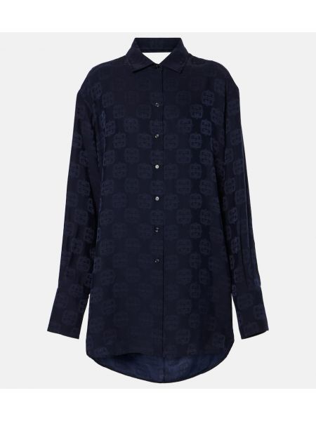 Jacquard overdimensjonert skjorte Givenchy blå