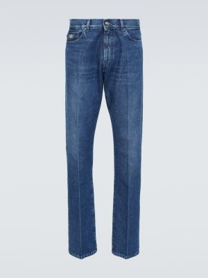 Skinny fit džinsai Versace mėlyna