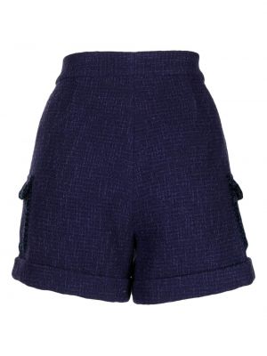 Tweed shorts Edward Achour Paris blau