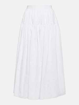 Βαμβακερή maxi φούστα Chloã© λευκό