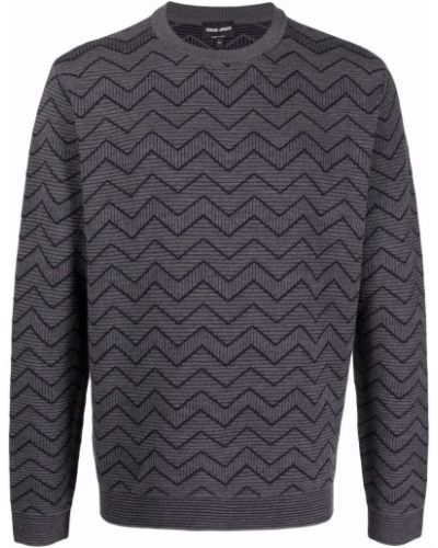 Jersey a rayas de punto de tela jersey Giorgio Armani gris