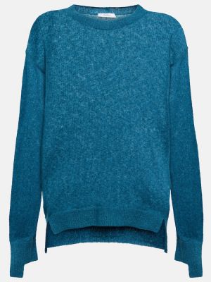 Kokvilnas džemperis mohēras Max Mara zils