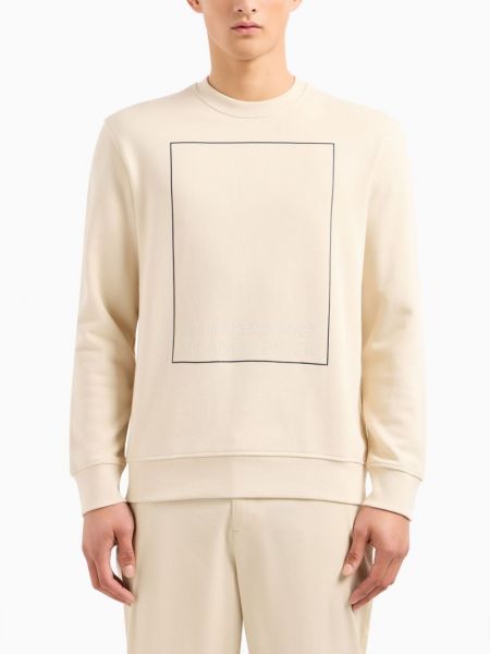 Sweatshirt aus baumwoll mit print Armani Exchange beige