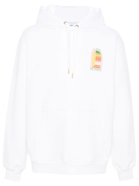 Gradienta krāsas kapučdžemperis Casablanca balts
