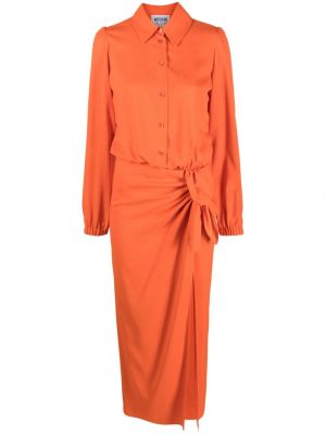 Hosszú ruha Moschino Jeans narancsszínű