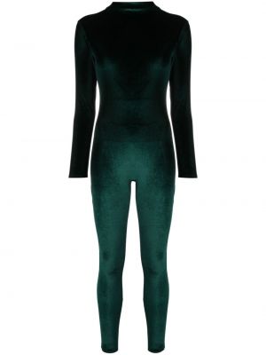 Sametist velvetist pükskostüüm Atu Body Couture roheline