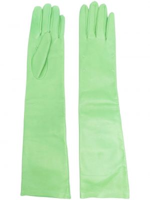 Leder handschuh Maison Margiela grün