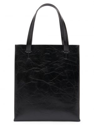 Кожаная сумка Jil Sander черная
