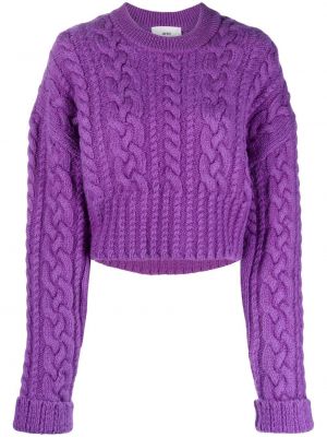 Vlněný svetr Ami Paris fialový