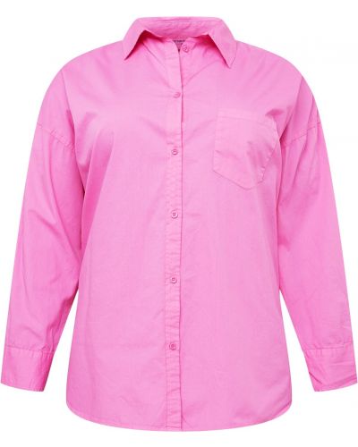 Памучна блуза Cotton On Curve розово