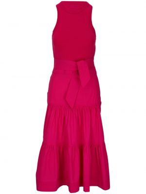 Midi šaty Veronica Beard růžové