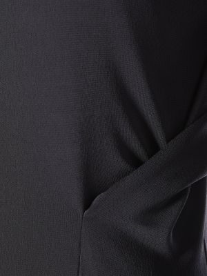 Vestido largo manga larga de tela jersey Alessandro Vigilante negro
